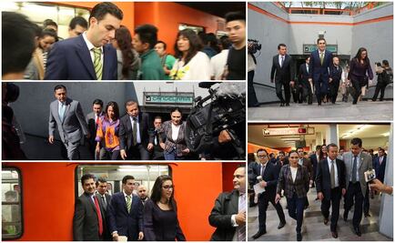 Diputados viajan en Metro por Contingencia