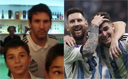 Julián Álvarez, de pedirle fotos a Leo Messi, a celebrar con él en un Mundial