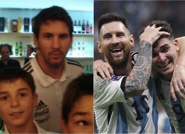 Julián Álvarez, de pedirle fotos a Leo Messi, a celebrar con él en un Mundial