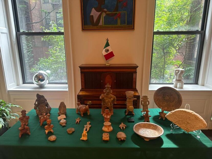 La restitución de las piezas arqueológicas se dio tras dos años de negociación entre el consulado de Nueva York y la Universidad Colgate
