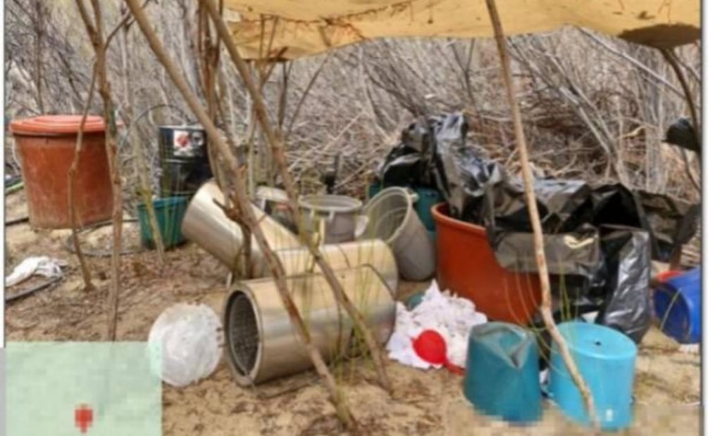 Semar inhabilita laboratorio clandestino en Baja California (18/02/2026). Foto: Especial