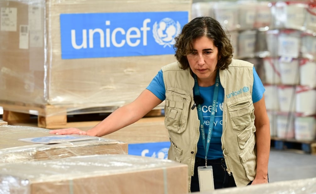 Personal de UNICEF participa en las labores de preparación y distribución de ayuda para las comunidades afectadas por los terremotos en Venezuela. (27/06/2026). Foto: @UNICEF