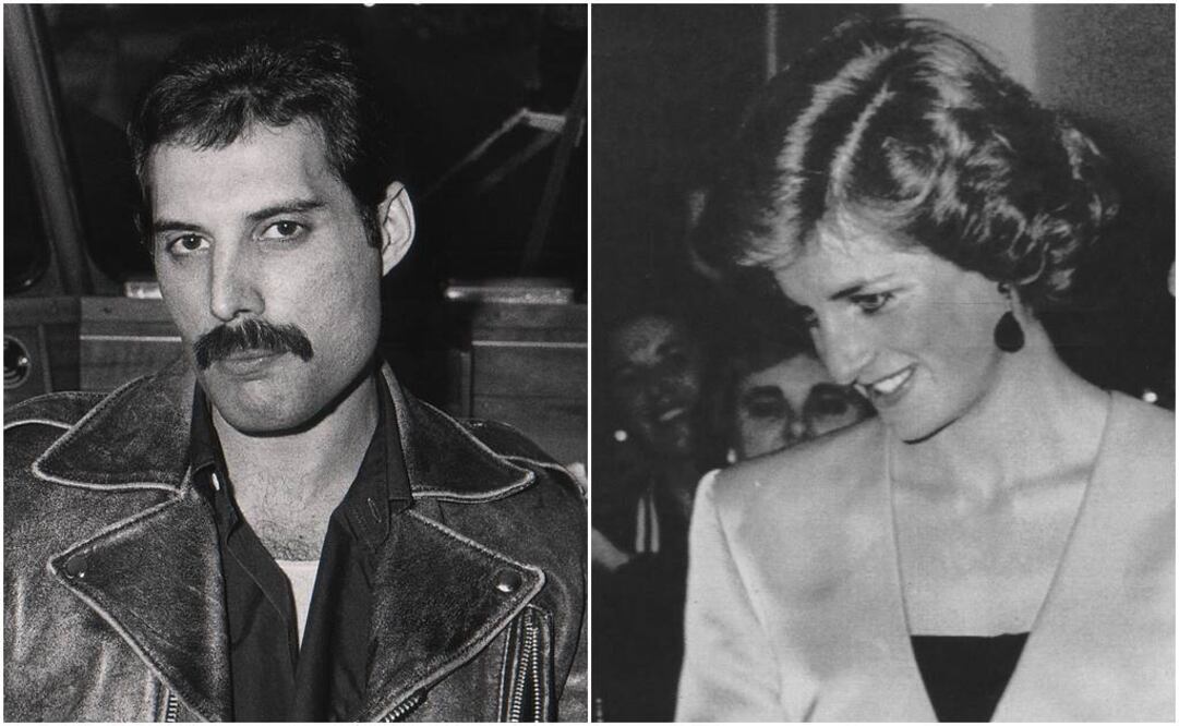 Freddie Mercury y Lady Di.Foto: Archivo