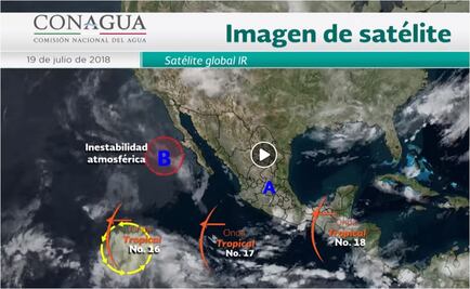 Prevén fuertes lluvias y tormentas eléctricas en 14 estados 