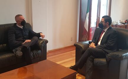 Martí Batres entabla reunión con el alcalde de Cuajimalpa, Adrián Rubalcava 