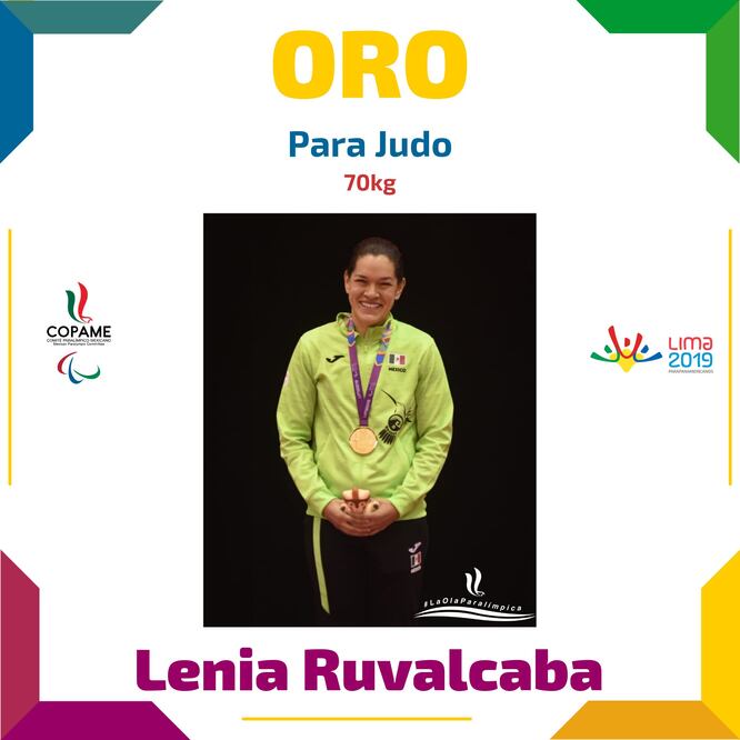 Ruvalcaba se consagró bicampeona de los Juegos Parapanamericanos (Twitter Comité Paralímpico Mexicano).