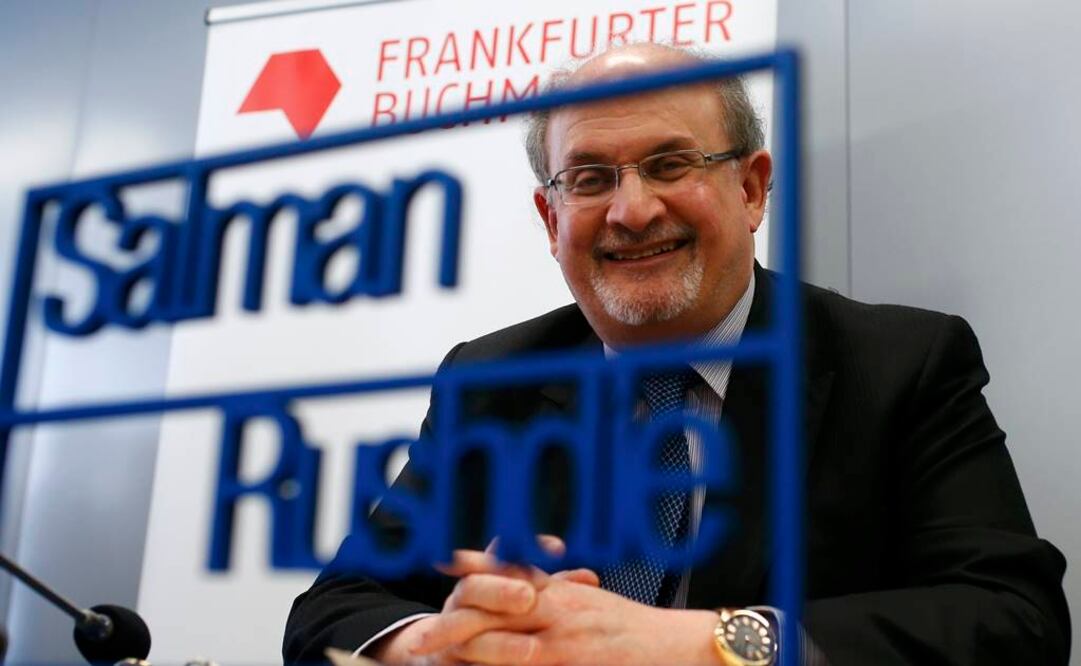 "Sin libertad de expresión los otros derechos no existen", dijo Rushdie, invitado especial a la conferencia de prensa de apertura. FOTO: Ralph Orlowski/REUTERS.