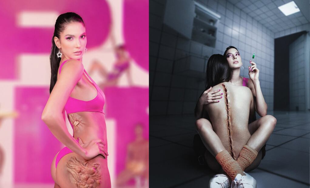 Con un look inspirado en La Sustancia, Ary Tenorio apostó por el body horror y una producción digna de cine. Foto: Instagram @arianny.tenorio