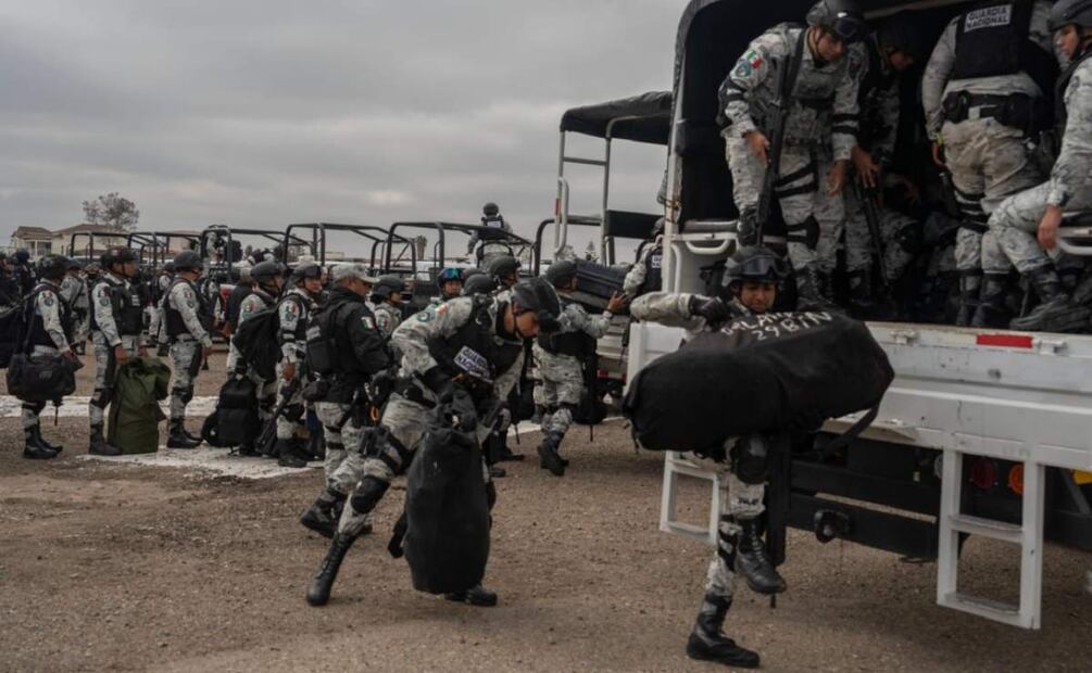 Con el apoyo de la Guardia Nacional, se busca que la frontera norte de México esté más segura y enfrente el paso de drogas entre ambos países (4/02/2025). Foto: Aimee Melo / EL UNIVERSAL