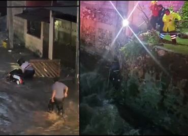 Barrancas de Cuernavaca, en riesgo de desborde por acumulación de basura; salvan a motociclista en Temixco