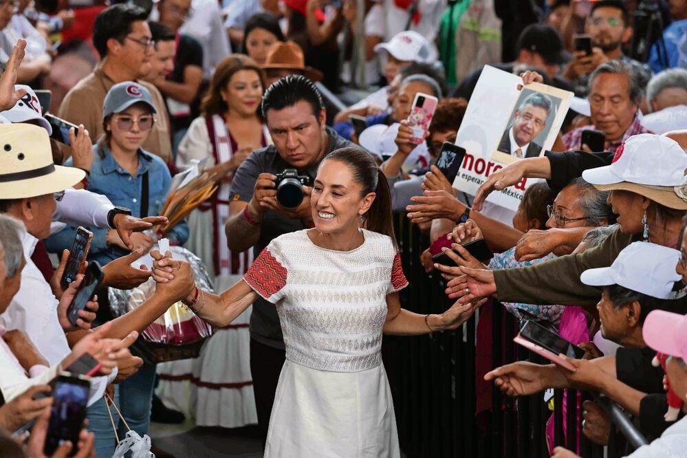 En un mitin en Tláhuac, Claudia Sheinbaum Pardo aseveró que va a garantizar el abastecimiento del agua como un derecho humano, puesto que es un compromiso de la Cuarta Transformación Foto; Diego Simón Sánchez / El Universal
