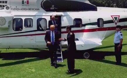 Time cuestiona viaje en helicóptero de Trump durante visita a México
