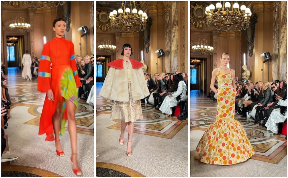 Algunos diseños de Max Alexander en la pasarela del Paris Fashion Week 2026. Foto: Instagram @couture.to.the.max