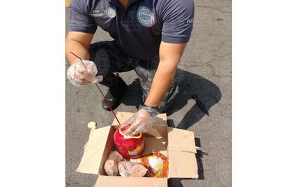 Hallan droga "cristal" en envases de salsa en Jalisco