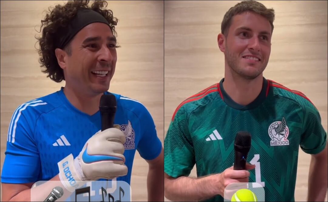 Guillermo Ochoa y Santiago Giménez - Foto: Especial