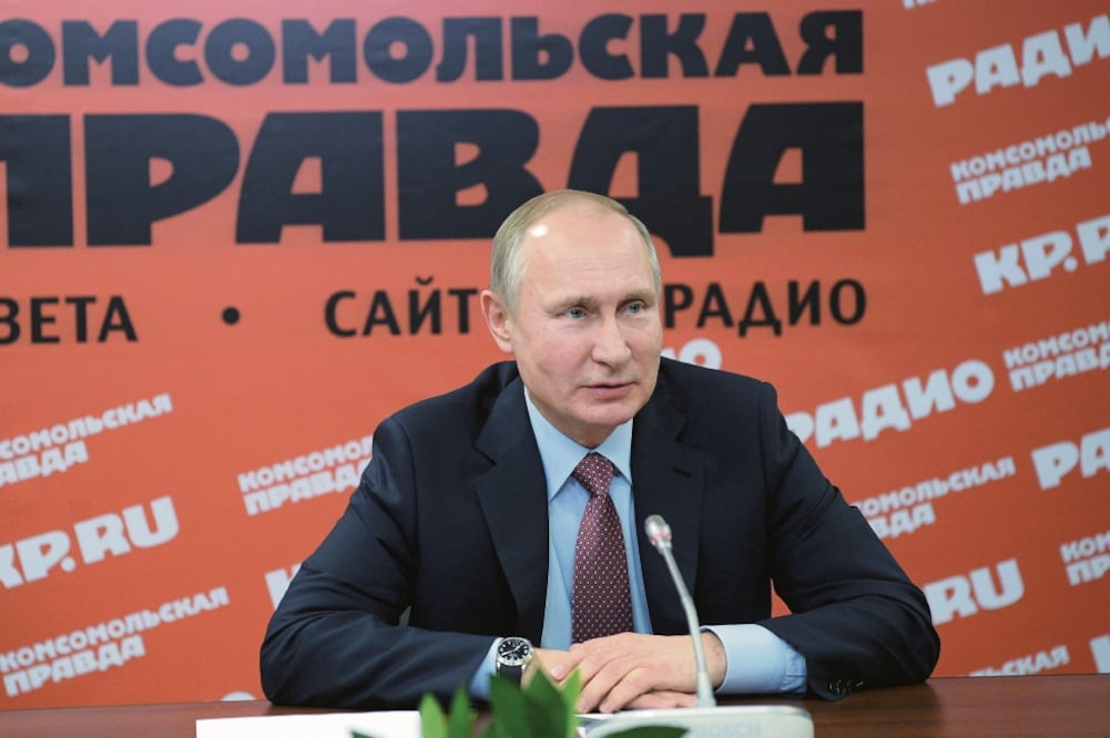 Encuentro. El presidente ruso, Vladimir Putin, se reunió ayer en Moscú con los principales medios de comunicación (ALEXEI DRUZHININ. EFE)