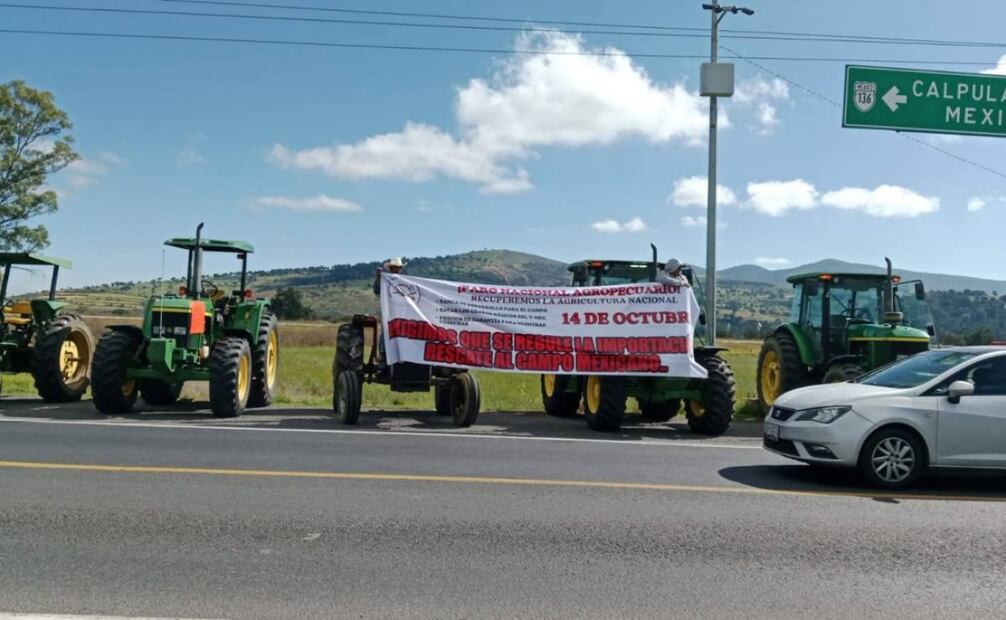 Productores de Tlaxcala se unen al paro nacional (14/10/2025). Foto: Irma Mejía / EL UNIVERSAL