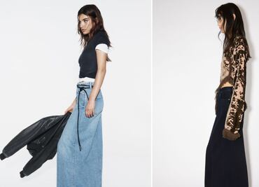 Cómo llevar tu maxifalda de mezclilla en otoño