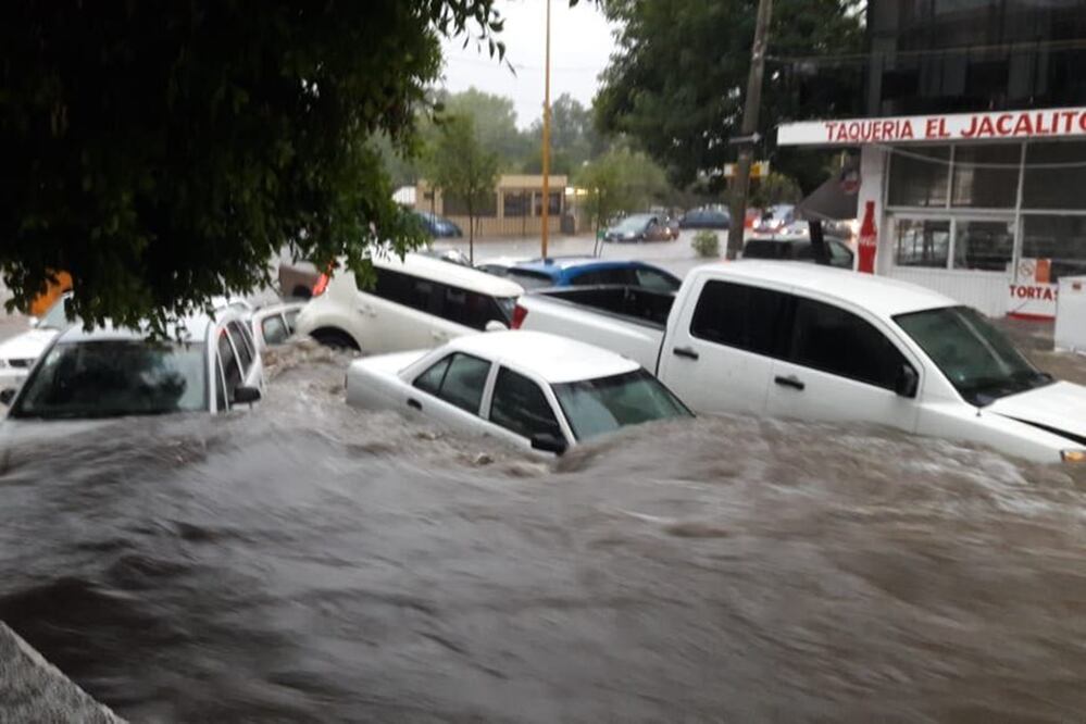 Dos vehículos cayeron a un arroyo y se desbordó el cauce que pasa por Pozo Bravo (Foto: Especial)