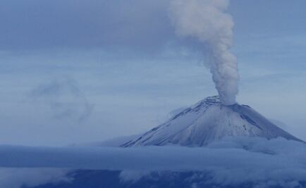 Volcán Popocatépetl emite 9 exhalaciones de baja intensidad