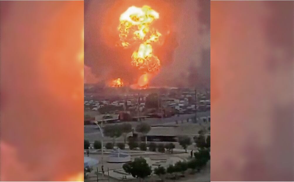 Una imagen de video muestra un ataque en la ciudad portuaria de Al Hodeida, en Yemen. Foto: AFP