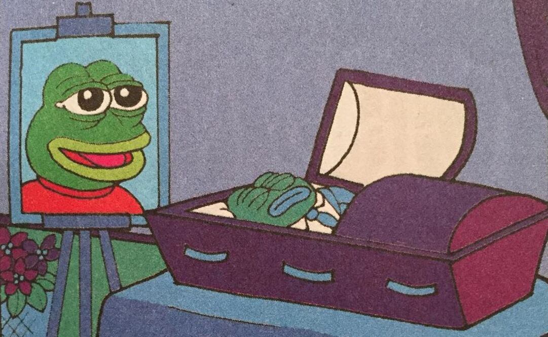 Matt Furie subió esta imagen a http://mattfurie.tumblr.com/ , en donde se aprecia el funeral de Pepe