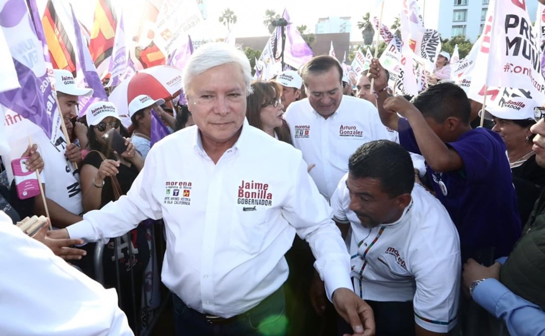 Cierre de campaña en Tijuana del candidato a gobernador de Morena. Foto: Berenice Fregoso / EL UNIVERSAL