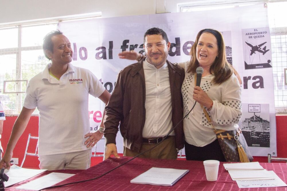 En la toma de protesta del comité de base de Morena, Batres anunció que realizarán movilizaciones pacíficas para pedir “limpieza electoral” (GALO CAÑAS. CUARTOSCURO)