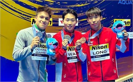 ¡LA SEGUNDA! Osmar Olvera gana la plata en trampolín de tres metros en Fukuoka