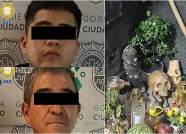 Detienen a dos sujetos durante cateo en la Morelos; encuentran armas, drogas y un altar de santería