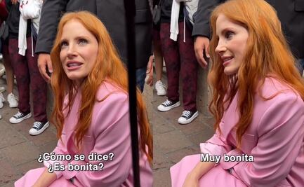 Pequeña fan mexicana derrite corazón de Jessica Chastain; "muy bonita", le dice