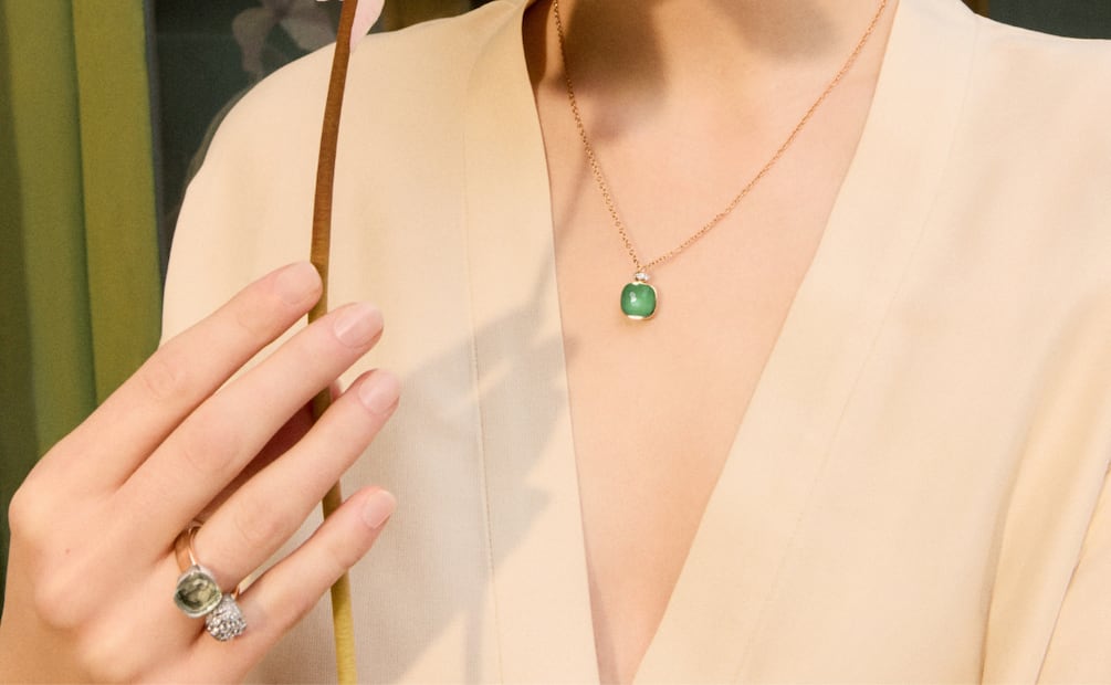 El verde como protagonista de la colección. Foto: Cortesía Pomellato