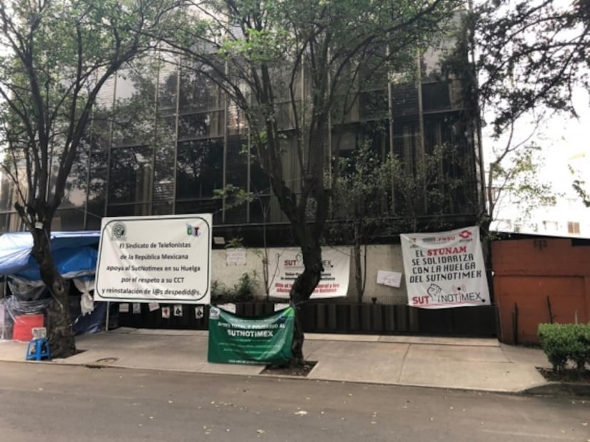 Las huelguistas de Notimex