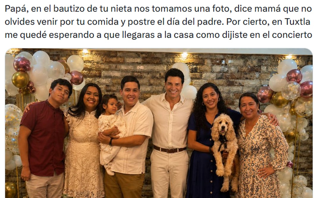 Chayanne con su familia e hijos tras lanzar convocatoria en redes; foto realizada con IA.
Cuenta X: @CHAYANNEMUSIC
