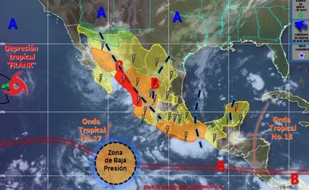Canales de baja presión causarán lluvias en el país