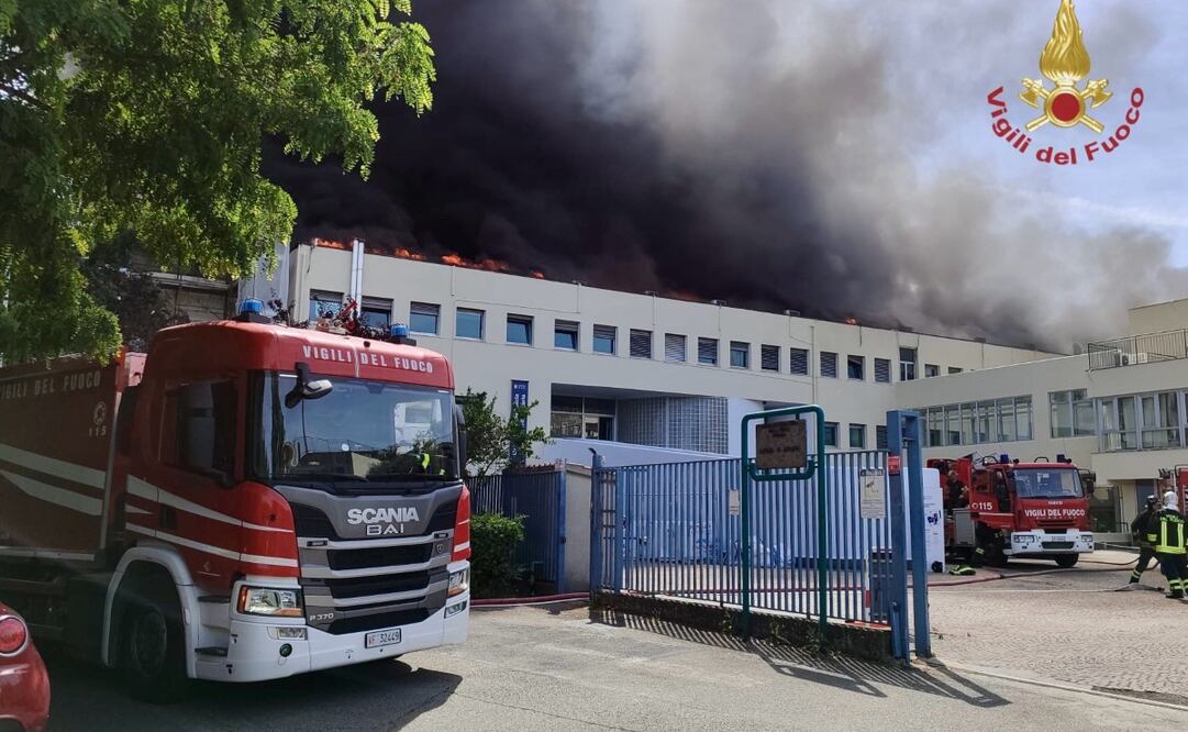 Reportan un incendio en la universidad italiana de la Tuscia en Viterbo. Foto: EFE