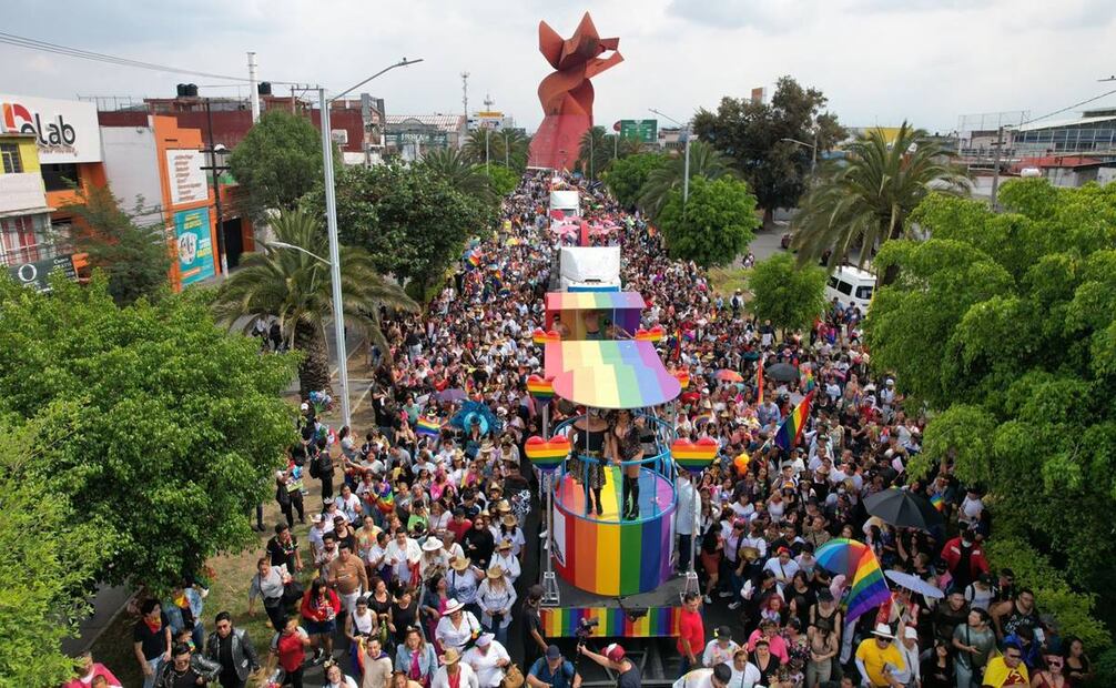 Marcha LGBTIQ en Nezahualcóyotl. Foto: Especial