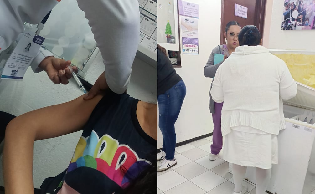 Alta afluencia en el DIF de Atizapán por vacuna contra la influenza.
Foto: Gisela González