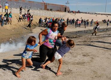 La foto de la agresión a migrantes en Tijuana que molestó a algunos en EU