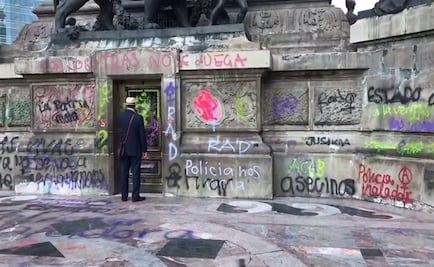 Así quedó el Ángel de la Independencia tras marcha feminista