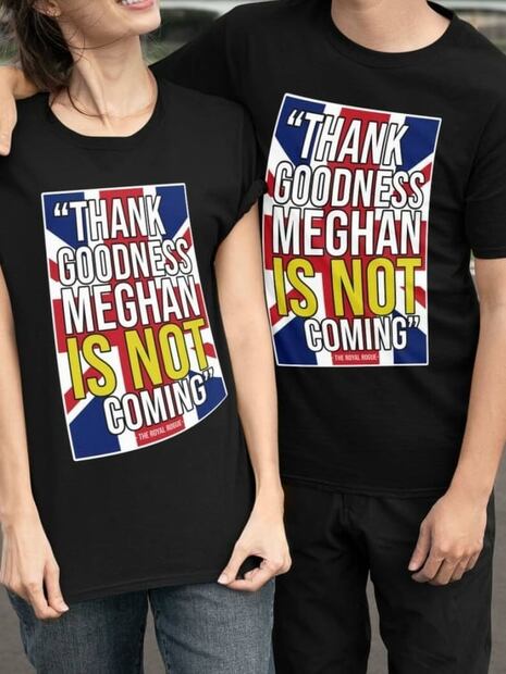 "Gracias a Dios, Meghan no viene", palabras de la reina Isabel II que se convirtieron en playeras