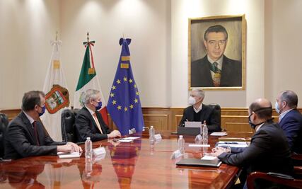 Alfredo Del Mazo se reúne con embajador de la Unión Europea