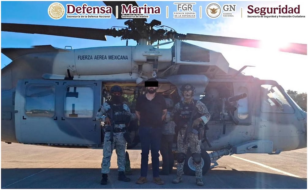 Detención de Juan Carlos Félix, “El Chavo Félix”, yerno de Ismael “El Mayo" Zambada en Culiacán, Sinaloa (18/01/2025). Foto: Especial