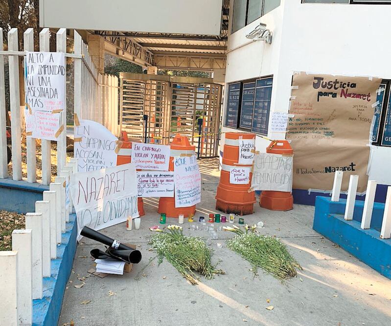 Reacc ión. Estudiantes de la universidad protestaron por el asesinato de su compañera de primero. RICARDO PÉREZ. EL UNIVERSAL