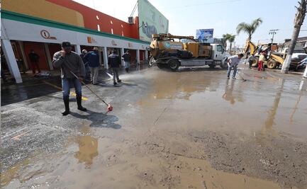 Limpian daños provocados por lluvia en San Mateo Atenco