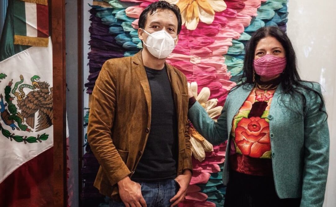 Marx Arriaga y Alejandra Frausto. Foto: Captura Twitter