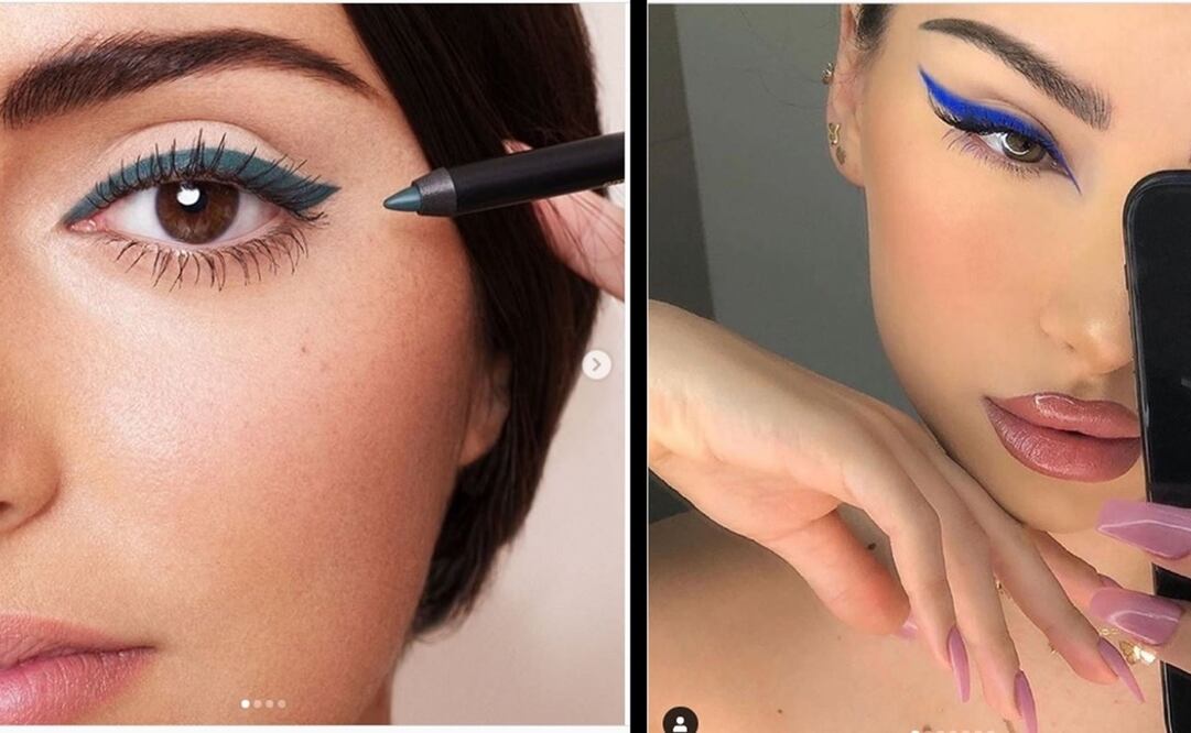 Es verano, el momento perfecto para reinventar tu maquillaje. Empieza por algo sencillo: usa delineadores de colores. Foto: Instagram @boutiqaat y @elysian360