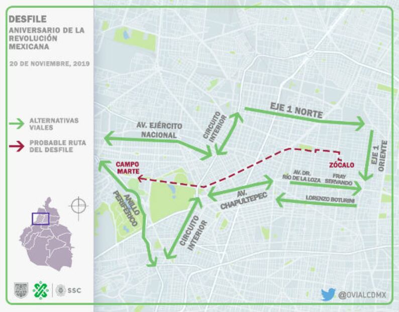 Así será el desfile de la Revolución Mexicana
