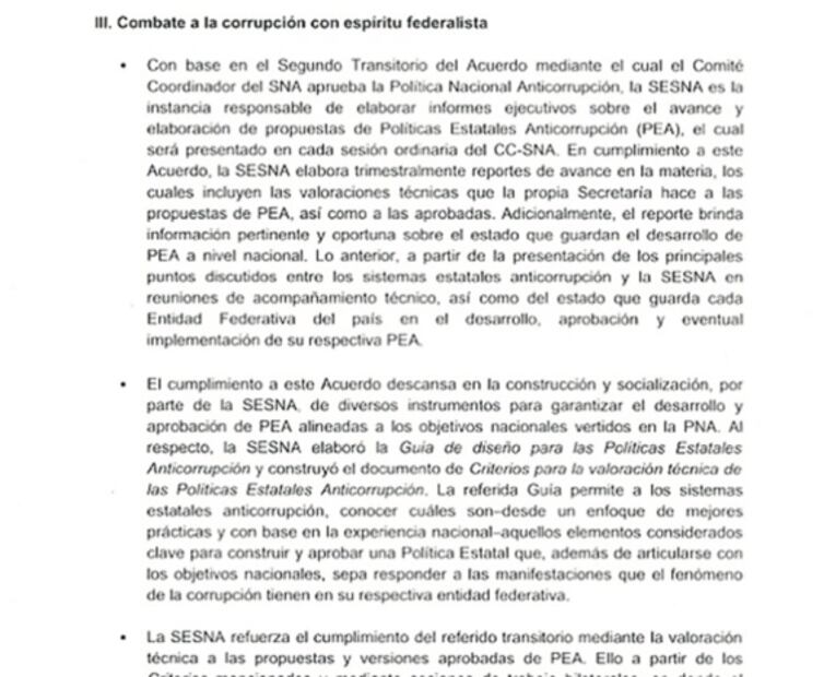 Desaparecer SESNA pegará a lucha contra corrupción en estados