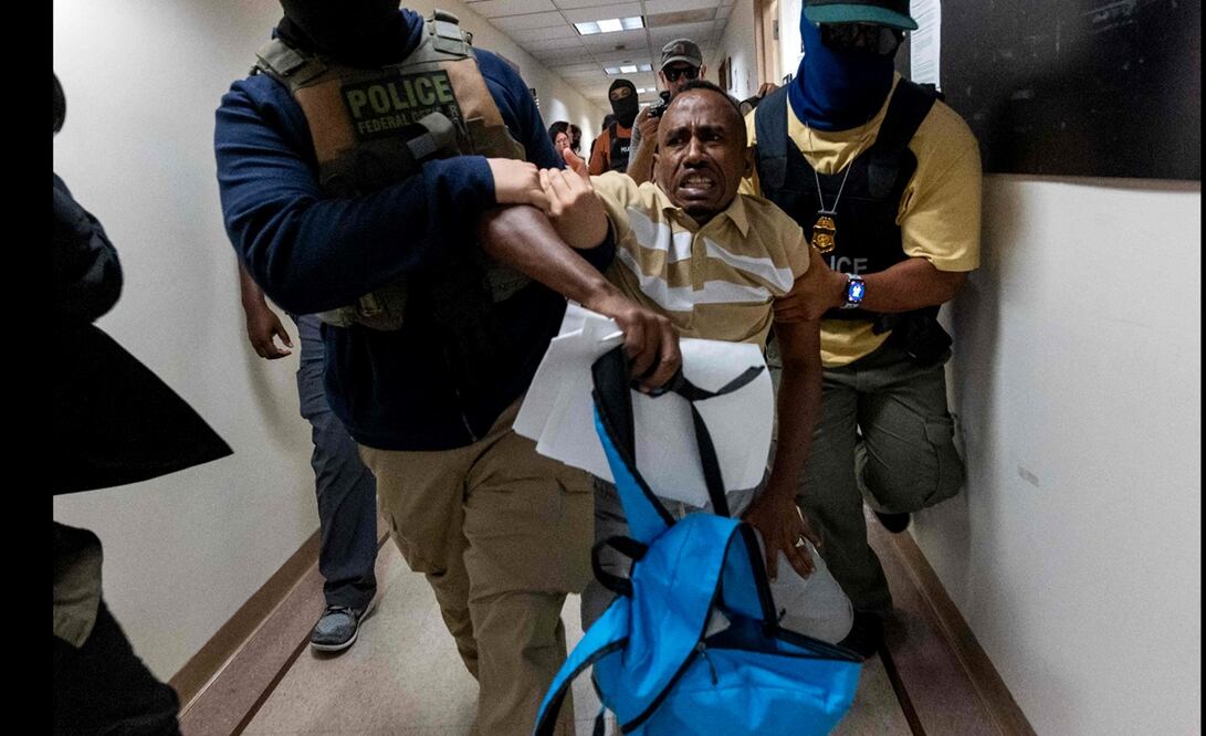 Detención de migrantes en Estados Unidos. Foto: AFP